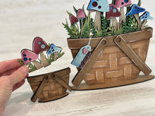 Load image into Gallery viewer, Mushrooms For The Flower Basket Interchangeable File SVG, TINY, Floral, Flowers, Spring Tiered Tray, Glowforge, LuckyHeartDesignsCo