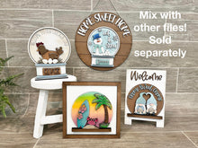 Load image into Gallery viewer, Bald Eagle America Snow Globe Interchangeable File SVG, TINY Glowforge, Summer, Fireworks, USA, Tiered Tray LuckyHeartDesignsCo