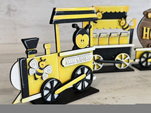 Load image into Gallery viewer, Bee Standing Train File SVG, Daisy, Honey, Bumble, Honey Pot, Tiered Tray Glowforge, LuckyHeartDesignsCo