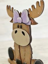 Load image into Gallery viewer, Moose Animal Hats Interchangeable MINI File SVG, Seasonal Leaning sign, Christmas, Holiday, Pet, Tiered Tray Glowforge, LuckyHeartDesignsCo