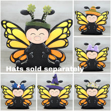 Load image into Gallery viewer, Butterfly Animal Hats Interchangeable MINI File SVG, Seasonal Leaning sign, Christmas,Holiday, Tiered Tray Glowforge, LuckyHeartDesignsCo