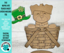 Load image into Gallery viewer, Dog Animal Hats Flower Basket Interchangeable File SVG, Pet, Christmas, Fall, Halloween, Tiered Tray, Glowforge, LuckyHeartDesignsCo