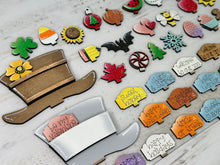 Load image into Gallery viewer, Holiday Interchangeable Animal Hats File SVG, Seasonal sign, Holiday, Pet, Farm Tiered Tray Glowforge, LuckyHeartDesignsCo