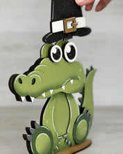 Load image into Gallery viewer, Alligator Crocodile Animal Hats Interchangeable MINI File SVG, Seasonal Leaning, Christmas, Holiday, Tiered Glowforge, LuckyHeartDesignsCo