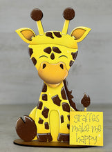 Load image into Gallery viewer, Giraffe Animal Hats Interchangeable MINI File SVG, Seasonal Leaning sign, Christmas, Holiday, Tiered Tray Glowforge, LuckyHeartDesignsCo