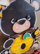 Load image into Gallery viewer, Bear Bee Standing File SVG, Glowforge, Spring, Honey, Beehive, Summer, LuckyHeartDesignsCo