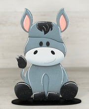 Load image into Gallery viewer, Donkey Animal Hats Interchangeable MINI File SVG, Seasonal Leaning sign, Christmas, Holiday, Pet, Tiered Tray Glowforge, LuckyHeartDesignsCo