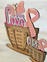Load image into Gallery viewer, Cancer Ribbon For the Flower Basket Inteerchangeable Sign File SVG, TINY, Fundraiser, Glowforge, Awareness, Fundraiser, LuckyHeartDesignsCO