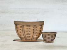 Load image into Gallery viewer, Wicker Basket For The Flower Basket Interchangeable (Original and TINY) File SVG, Vase, Flower, Seasonal, Glowforge, LuckyHeartDesignsCo