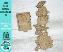 Load image into Gallery viewer, Shells for the Birdhouse Interchangeable File SVG, Glowforge, Summer, Seasonal, Holiday Shapes, Beach, LuckyHeartDesignsCo