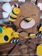 Load image into Gallery viewer, Bear Honey For The Flower Basket Interchangeable File SVG, Bee, Original and TINY Summer, Tiered Tray, Glowforge, LuckyHeartDesignsCo