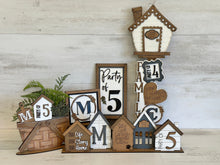 Load image into Gallery viewer, Family Home for the Birdhouse Interchangeable File SVG, Party Of, Initials, Wedding Glowforge Summer, Seasonal, Holiday, LuckyHeartDesignsCo