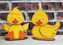 Load image into Gallery viewer, Duck Animal Hats Interchangeable MINI File SVG, Seasonal Leaning sign, Holiday, Pet, Farm Tiered Tray Glowforge, LuckyHeartDesignsCo