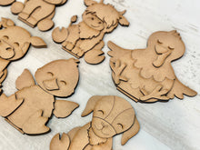 Load image into Gallery viewer, Standing Farm Animal File SVG, Zoo, Nursery, Circus, Highland Cow, Horse, Pig, Chicken, Goat Farm Tiered Tray Glowforge, LuckyHeartDesignsCo