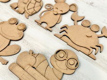 Load image into Gallery viewer, Standing Cute Pet Animal File SVG, Zoo, Nursery, Dog, Cat, Turtle, Mouse, Crab Axolotl Frog Bunny Tiered Tray Glowforge, LuckyHeartDesignsCo