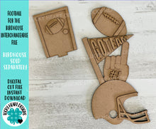 Load image into Gallery viewer, Football for the Birdhouse Interchangeable File SVG, Sports, Team, Glowforge Summer, Seasonal, Holiday, LuckyHeartDesignsCo