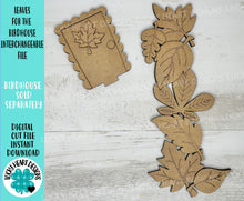 Load image into Gallery viewer, Leaves for the Birdhouse Interchangeable File SVG, Glowforge, Fall, Leaf, Seasonal, Holiday Shapes, LuckyHeartDesignsCo