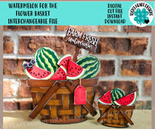 Load image into Gallery viewer, Watermelon For The Flower Basket Interchangeable File SVG, TINY, Fruit, Summer, Tiered Tray, Glowforge, LuckyHeartDesignsCo