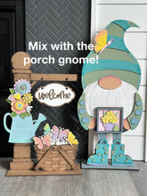 Load image into Gallery viewer, Post Sign Holder For The Birdhouse And Flower Basket Interchangeable File SVG, Glowforge, Seasonal, Holiday Shapes, LuckyHeartDesignsCo
