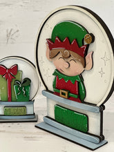 Load image into Gallery viewer, Christmas Elf Snow Globe Interchangeable File SVG, TINY, Presents, Glowforge, Santa, Tiered Tray LuckyHeartDesignsCo