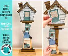 Load image into Gallery viewer, Coffee for the Birdhouse Interchangeable File SVG, Home Decor, Glowforge Summer, Seasonal, Holiday, LuckyHeartDesignsCo