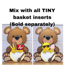 Load image into Gallery viewer, Honey Bear for the TINY Flower Basket Interchangeable File SVG, Seasonal, Holiday, Fall Tiered Tray, Glowforge, LuckyHeartDesignsCo