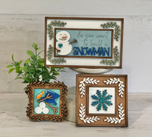 Load image into Gallery viewer, MINI Leafy Frames Interchangeable Leaning Sign File SVG, Rectangle, Tiered Tray Glowforge, LuckyHeartDesignsCo