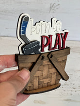 Load image into Gallery viewer, It's Hockey Season For The Flower Basket Interchangeable File SVG, TINY, Sports, Puck, Fall Tiered Tray, Glowforge, LuckyHeartDesignsCo