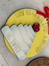 Load image into Gallery viewer, Christmas Book Ornament File SVG, Glowforge Teacher Gift, Apple, School, Classroom, Reading, LuckyHeartDesignsCo