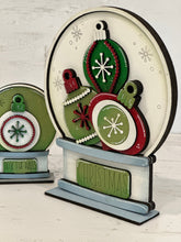 Load image into Gallery viewer, Christmas Ornaments Snow Globe Interchangeable File SVG, TINY, Glowforge, Tree, Santa, Tiered Tray LuckyHeartDesignsCo