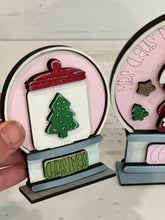 Load image into Gallery viewer, Mrs. Claus Christmas Snow Globe Interchangeable File SVG, TINY, Cookies, Glowforge, Bakery, Santa, Tiered Tray LuckyHeartDesignsCo