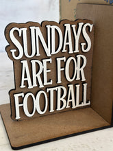 Load image into Gallery viewer, Football Bookend File SVG, Glowforge, Reading, Books, Library, School, Home, Sports, Team, LuckyHeartDesignsCo