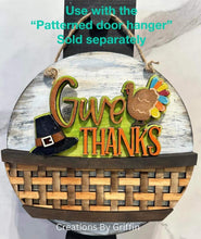 Load image into Gallery viewer, Give Thanks For The Flower Basket Interchangeable File SVG, TINY Thanksgiving Turkey Gobble Fall Tiered Tray, Glowforge, LuckyHeartDesignsCo
