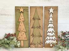 Load image into Gallery viewer, Farmhouse Christmas Tree Sign File SVG, Glowforge, Holiday, Christmas, Rustic, LuckyHeartDesignsCO