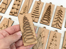 Load image into Gallery viewer, Farmhouse Christmas Tree Rectangle Ornament File SVG, Holiday Glowforge, LuckyHeartDesignsCo