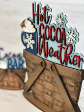 Load image into Gallery viewer, Hot Cocoa Weather For The Flower Basket Interchangeable File SVG, TINY, Chocolate, Marshmallow, Winter, Glowforge, LuckyHeartDesignsCo