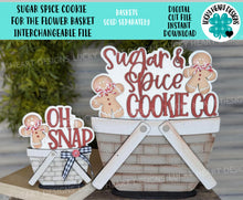 Load image into Gallery viewer, Sugar Spice Cookies For The Flower Basket Interchangeable File SVG, TINY, Gingerbread, Holiday, Christmas, Glowforge, LuckyHeartDesignsCo