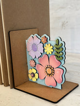 Load image into Gallery viewer, Flower Bookend File SVG, Glowforge, Reading, Books, Library, School, Home, Plants, Spring, Mother's Day, Floral, LuckyHeartDesignsCo