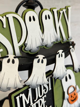 Load image into Gallery viewer, Spooky Ghost Quick and Easy Tiered Tray File SVG, Halloween, Pumpkin, Jackolantern, Glowforge Tier Tray, LuckyHeartDesignsCO