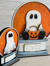 Load image into Gallery viewer, Ghosts Halloween Snow Globe Interchangeable File SVG, TINY Glowforge, Pumpkin Fall, Trick Or Treat, Tiered Tray LuckyHeartDesignsCo