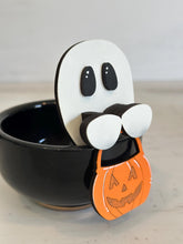 Load image into Gallery viewer, Ghost Halloween Mug Hugger File SVG, Glowforge Tiered Tray, Tray Decor, Holiday, Jack o lantern, Trick or Treat, LuckyHeartDesignsCo