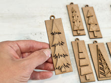 Load image into Gallery viewer, Farmhouse Christmas Tree Rectangle Ornament File SVG, Holiday Glowforge, LuckyHeartDesignsCo