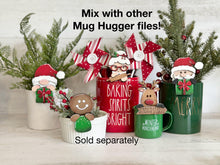 Load image into Gallery viewer, Reindeer Merry Christmas Mug Hugger File SVG, Glowforge Tiered Tray, Tray Decor, Holiday, Topper, LuckyHeartDesignsCo