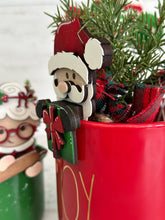 Load image into Gallery viewer, Santa Mrs. Claus Christmas Mug Hugger File SVG, Glowforge Tiered Tray, Tray Decor, Holiday, Topper, LuckyHeartDesignsCo