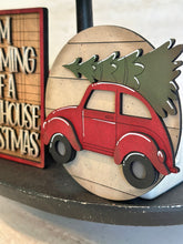 Load image into Gallery viewer, Farmhouse Christmas Tree Car Quick and Easy Tiered Tray File SVG, Holiday Truck Tier Tray Glowforge, LuckyHeartDesignsCo