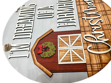 Load image into Gallery viewer, Barn Farmhouse Christmas Door Hanger File SVG, Holiday Glowforge, Rustic Holiday Decor, LuckyHeartDesignsCo