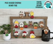 Load image into Gallery viewer, Mug Hugger Display Board File SVG, Glowforge, Display Board Only, Tray Decor, Holiday, Mug Topper, Plant Hugger, LuckyHeartDesignsCo