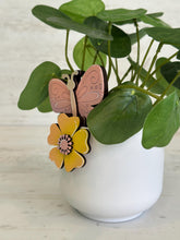 Load image into Gallery viewer, Butterfly Spring Flower Mug Hugger File SVG, Glowforge Tiered Tray, Tray Decor, Plant Topper, Gift, LuckyHeartDesignsCo