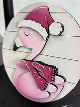 Load image into Gallery viewer, Flamingo Christmas Tiered Tray File SVG, Glowforge, Tropical, Santa, Palm Tree, LuckyHeartDesignsCo