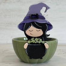 Load image into Gallery viewer, Witch Halloween Mug Hugger File SVG, Glowforge Tiered Tray, Decor Holiday Jack o lantern Plant Hugger Trick or Treat, LuckyHeartDesignsCo